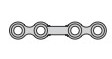 Минипластина прямая длинная 4 отверстия 