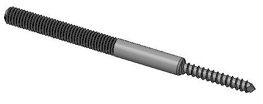 Стержень - шуруп (М6) диафизарный (титан)