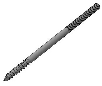 Стержень - шуруп (М6) метафизарный (титан)